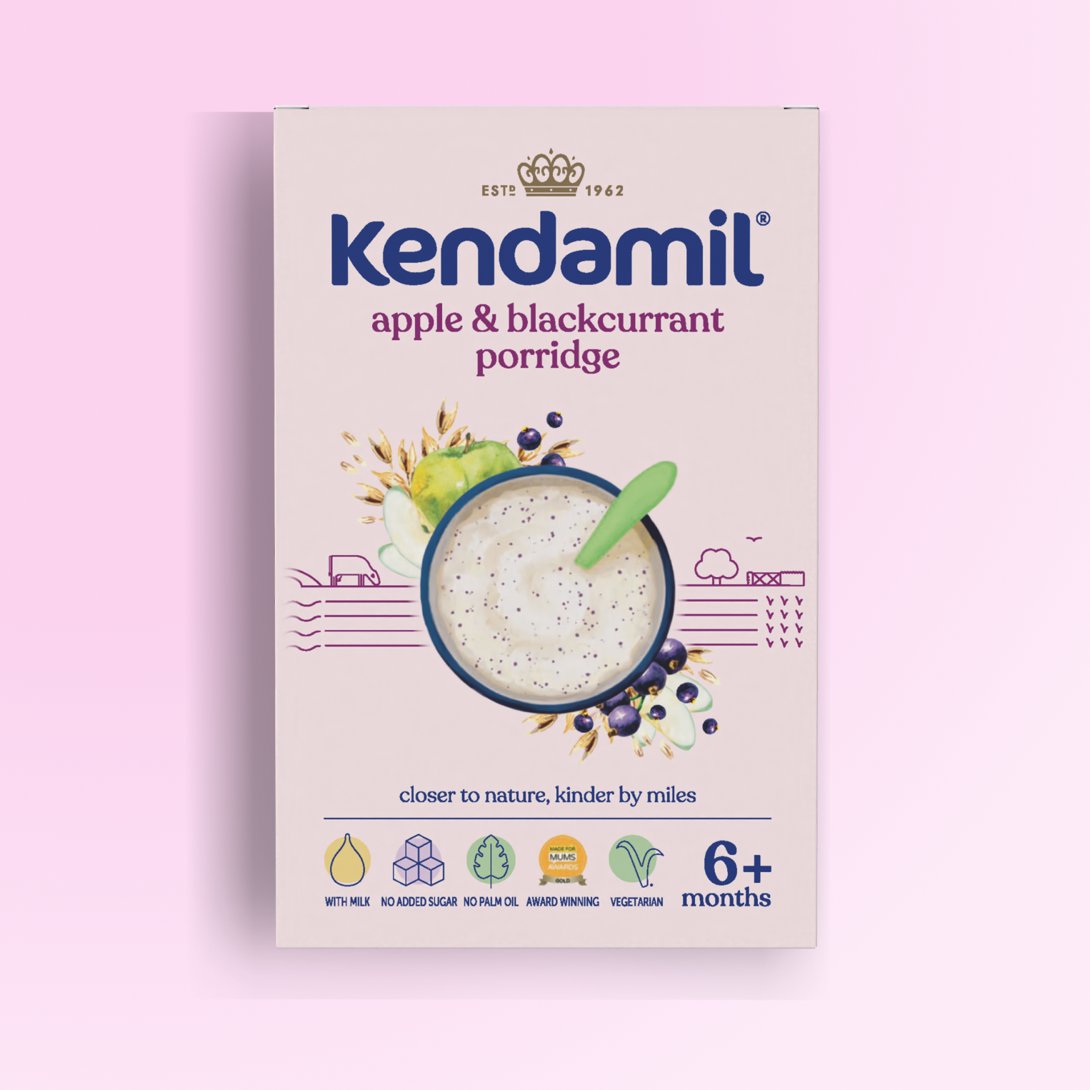 5-Pack Apple and Blackcurrant Baby Porridge (6+ months)