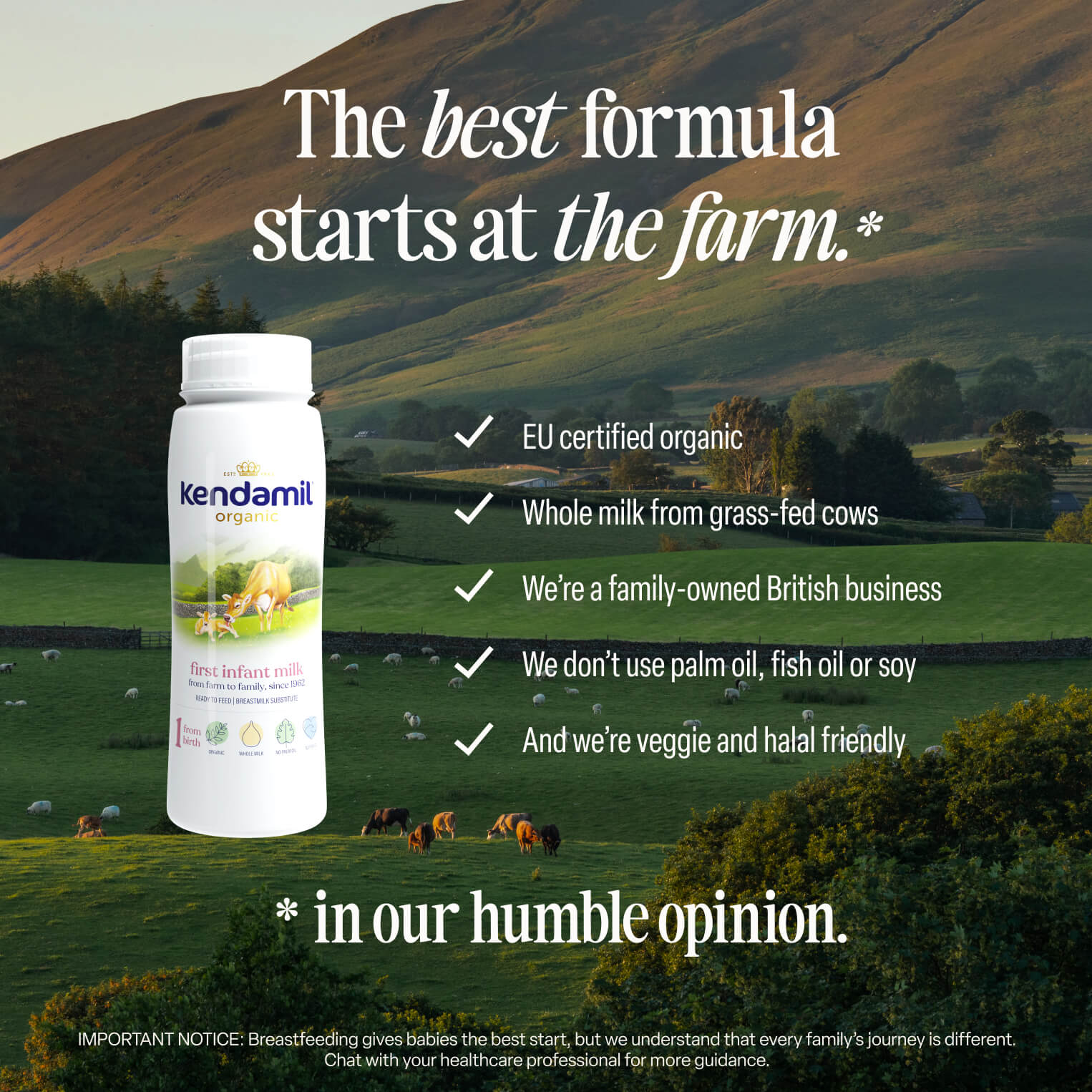 6x200ml Organic Ready to Feed First Infant Milk