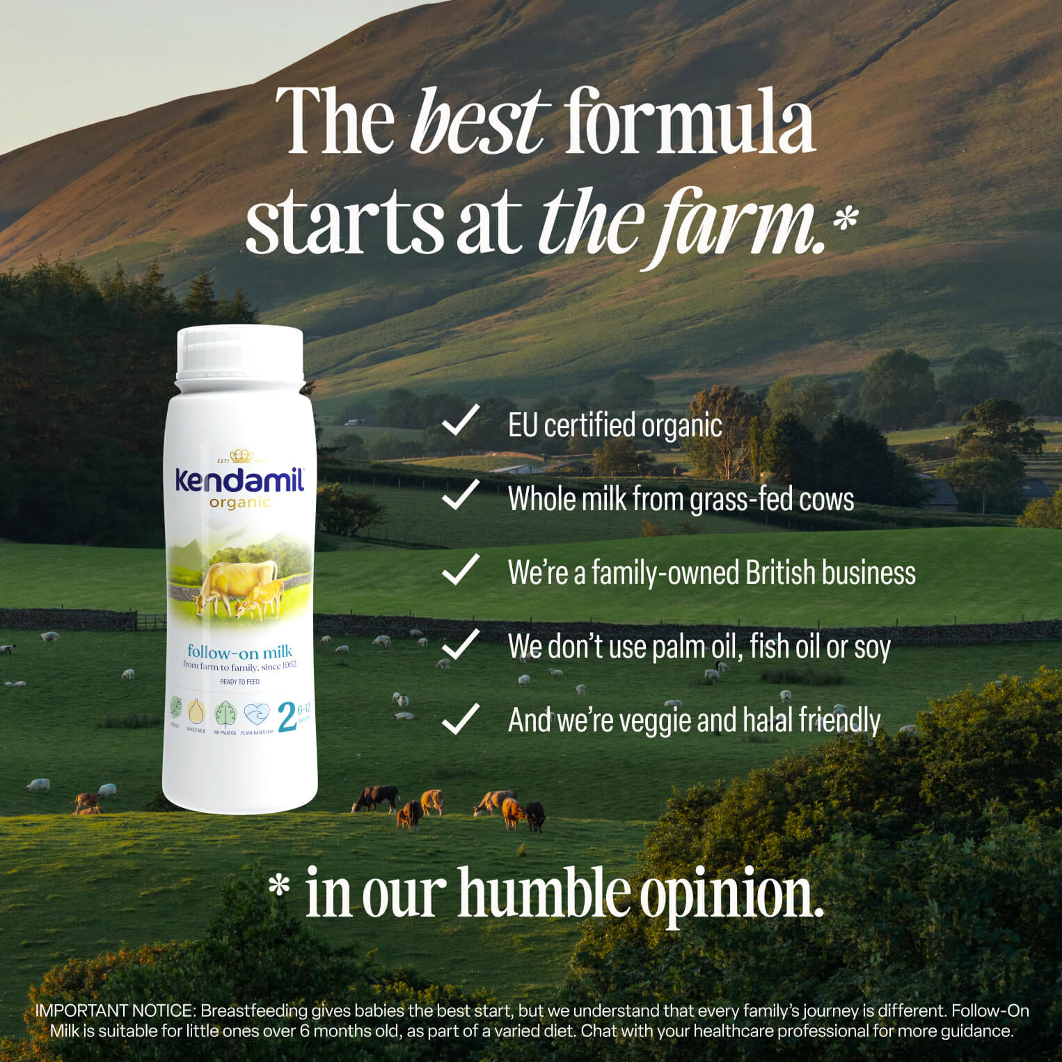 6x200ml Organic Ready to Feed Follow On Milk