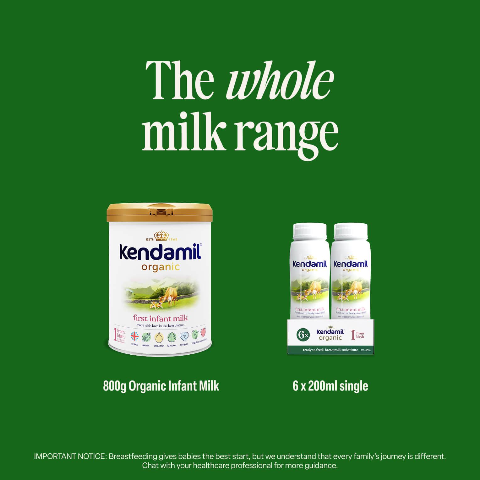 6x200ml Organic Ready to Feed First Infant Milk