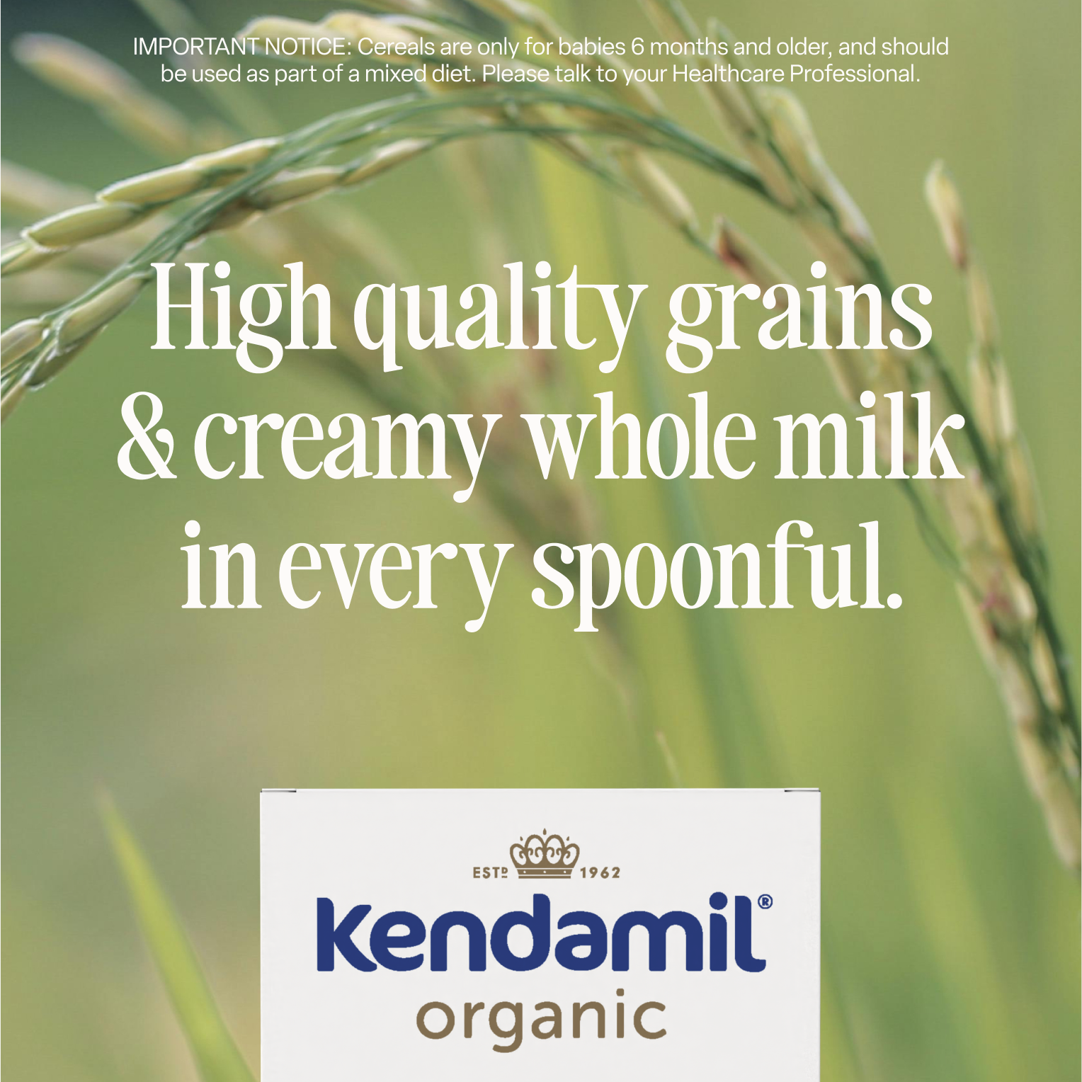 Organic Smooth Baby Rice Cereal Baby Rice Kendamil